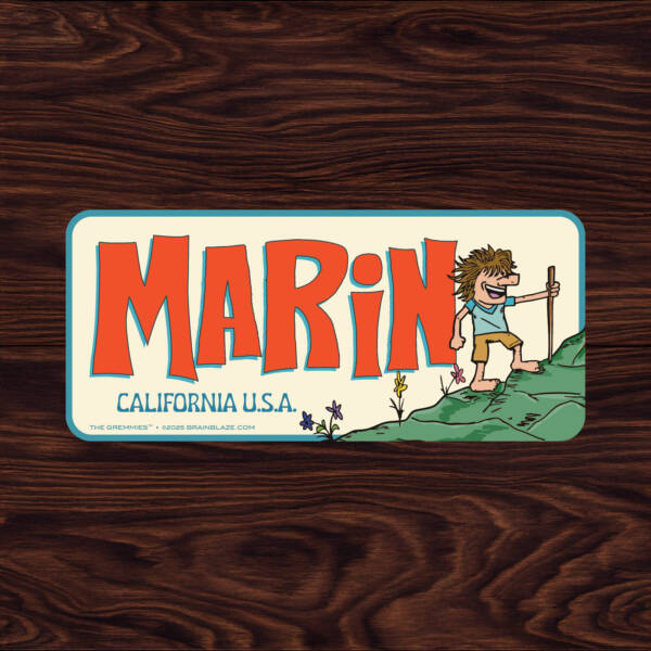 Gremmies Hiker MARIN COUNTY Sticker